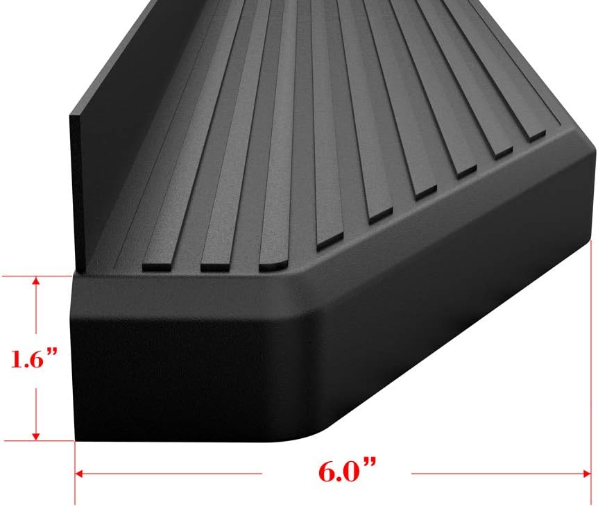 Black Powder Coated Aluminum Running Boards L9384