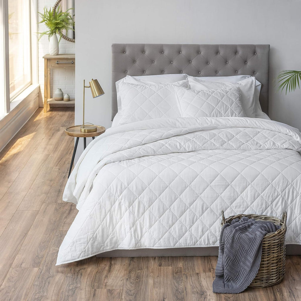 King Cotton Linen Percale Quilt Z86187