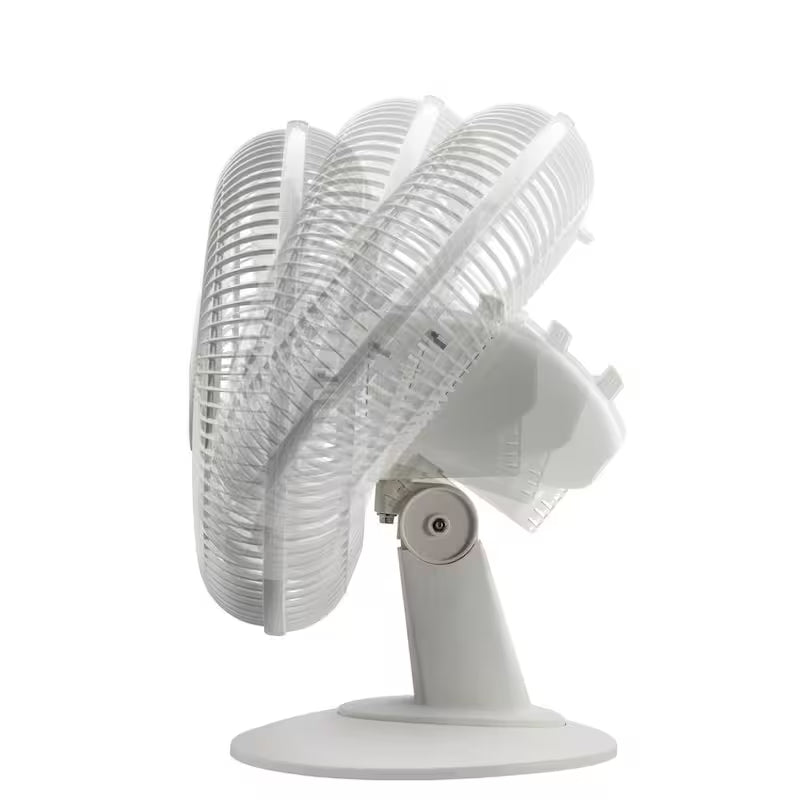 White 3 Speed Oscillating Table Fan R10518