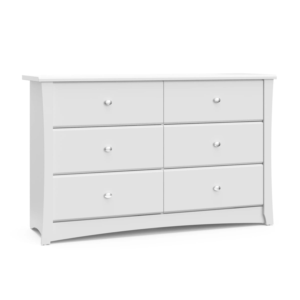 White 6 Drawer Double Dresser X97005