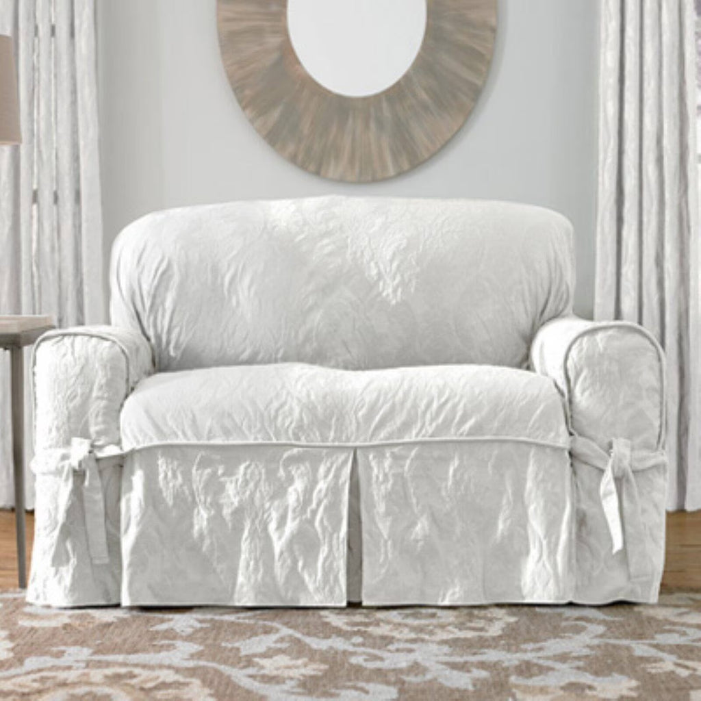 Matelasse Damask Loveseat Cover K6300