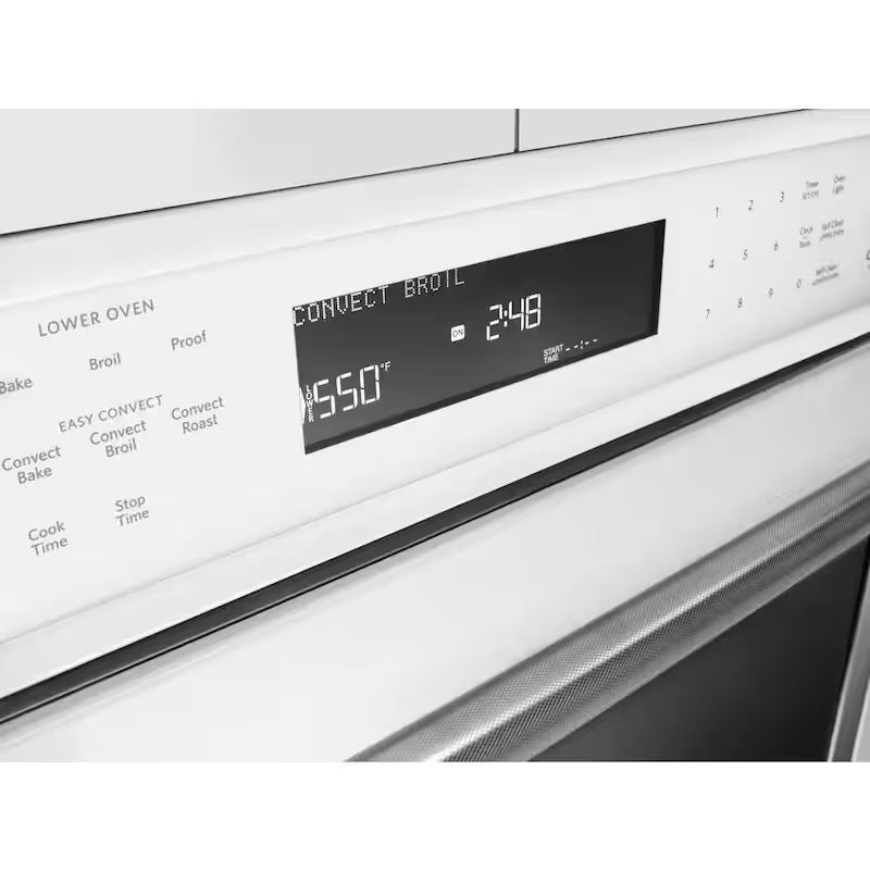 30 in. Double Electric Wall Oven Self-Cleaning with Convection in White N74546