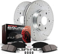 Front Z23 Carbon Fiber Brake Pads with Drilled & Slotted Brake Rotors Kit E26888
