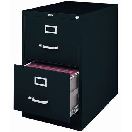 2 Drawer Vertical Legal File Cabinet in Black A9289