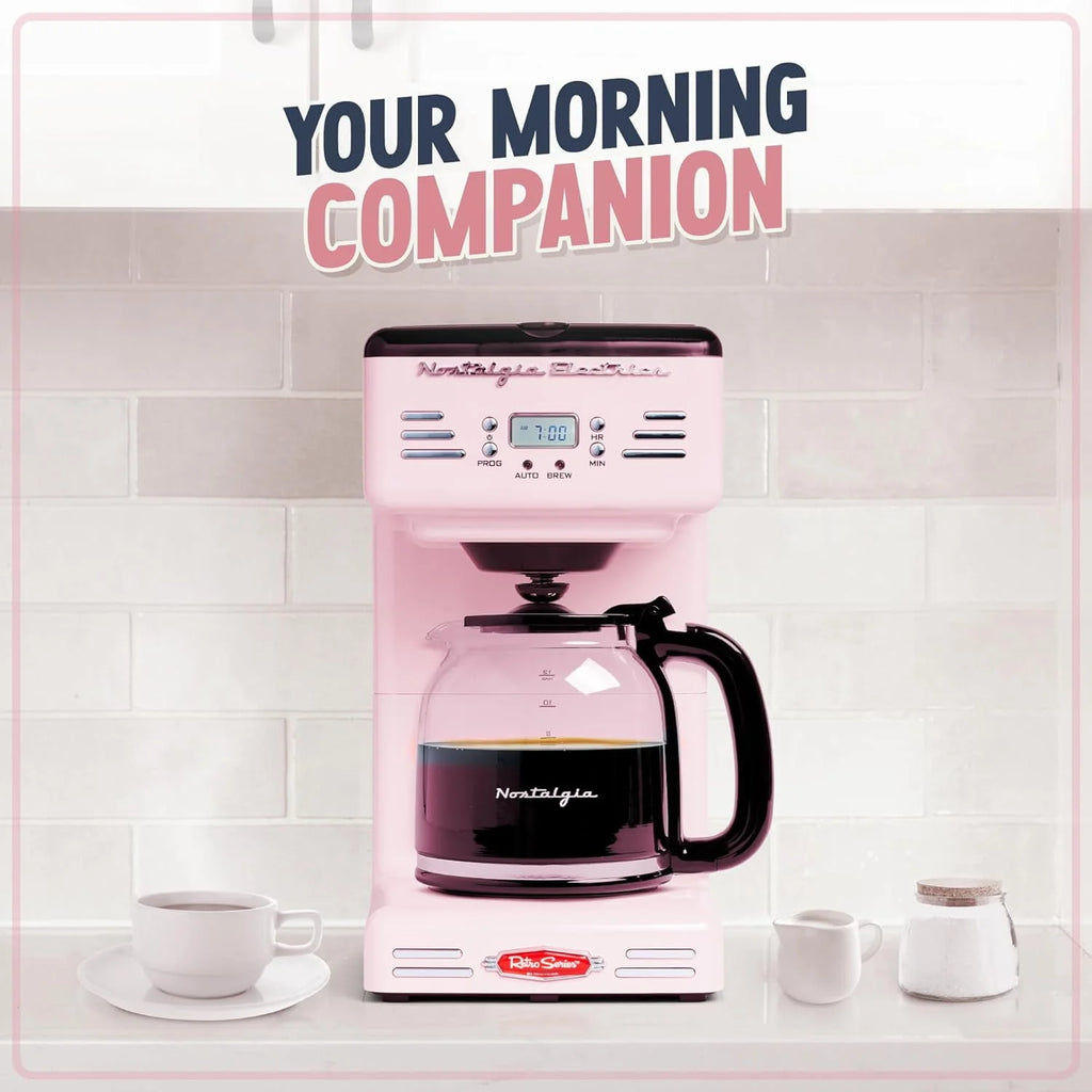 Red 12-Cup Programmable Retro Coffee Maker R29572