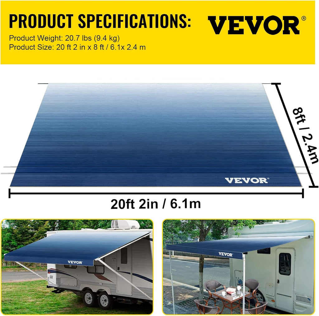 Slate Blue 15oz Vinyl RV Awning Replacement Fabric R4720