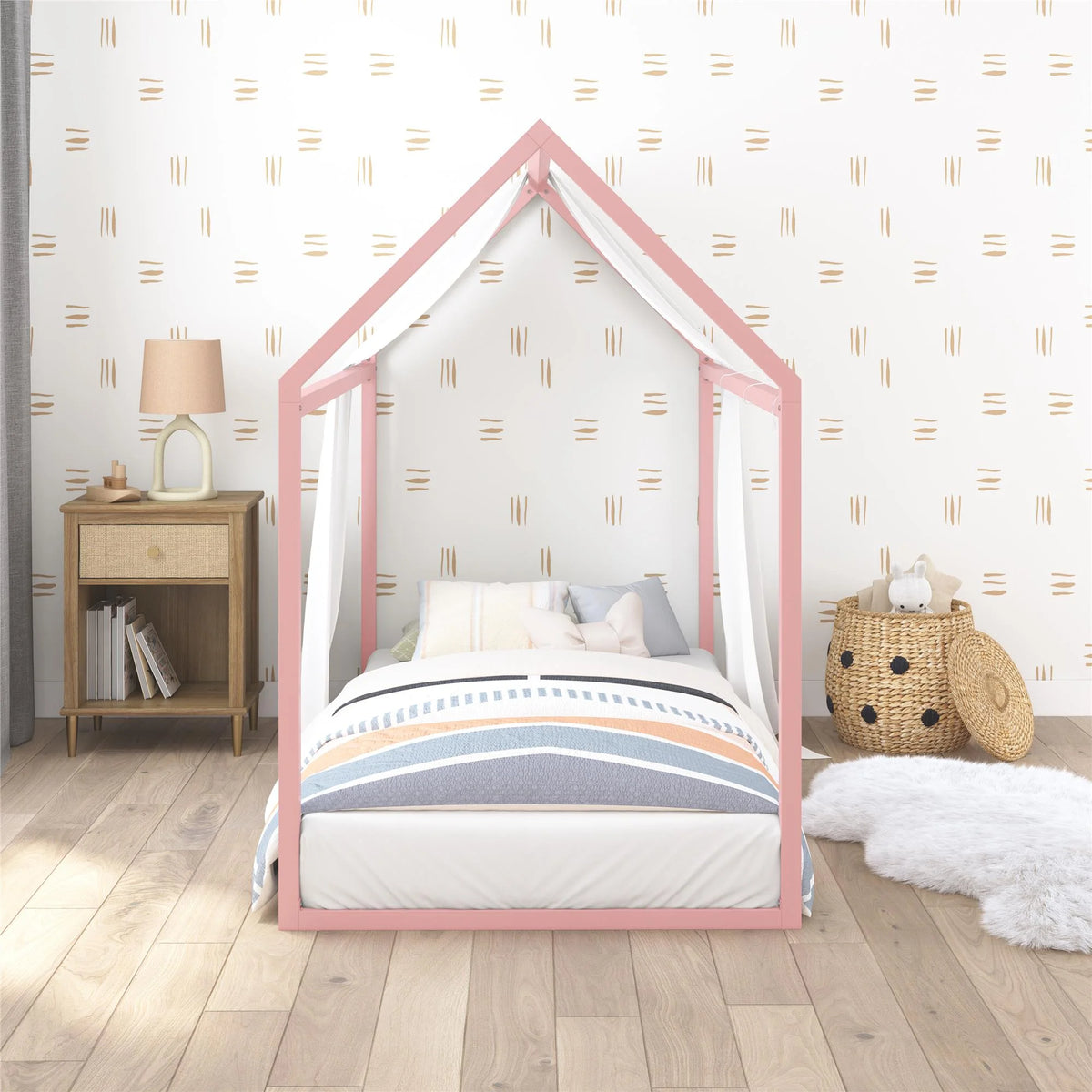 Twin Dove Gray Floor Bed G22577