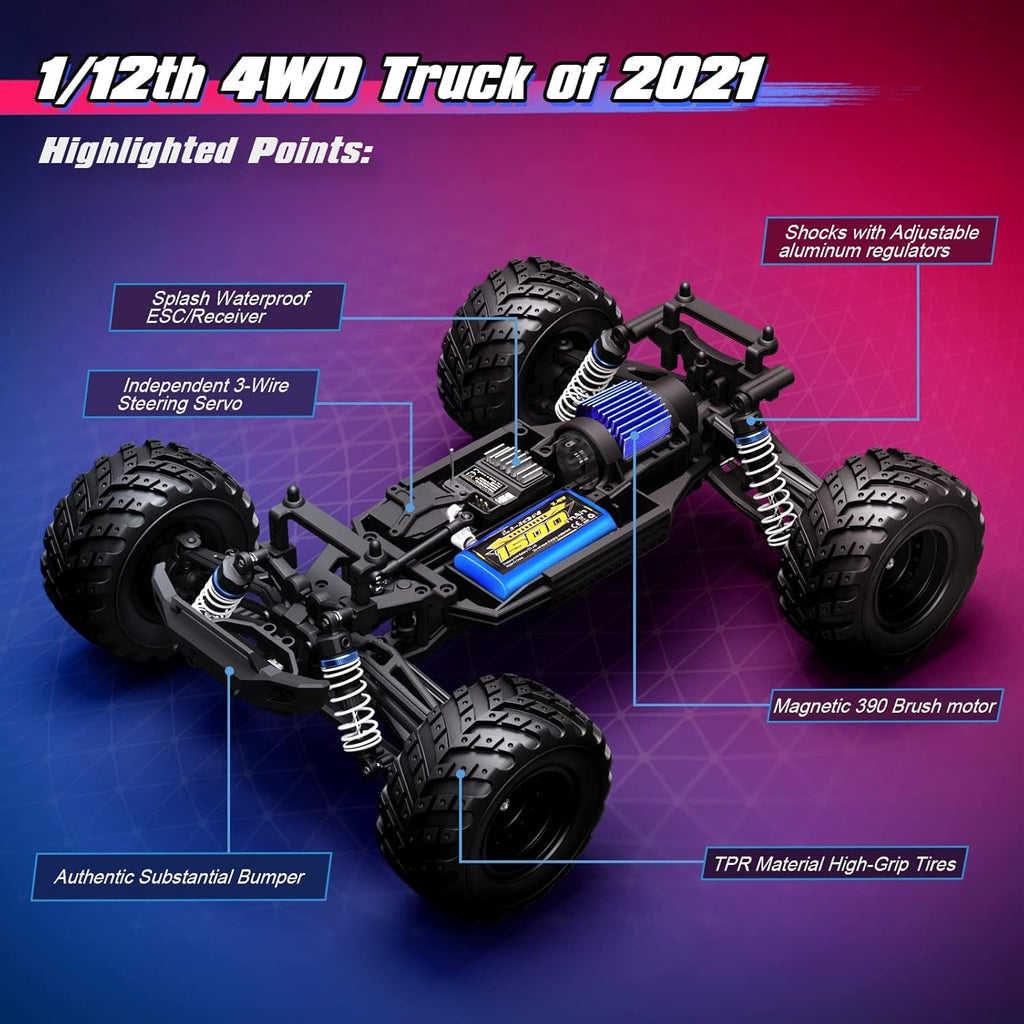 1:12 Scale 4X4 Off-road RC Truck 38 km/h U652744