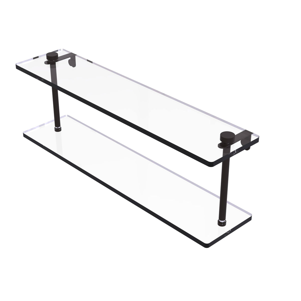 Oil Rubbed Bronze Two Tiered Glass Shelf B414