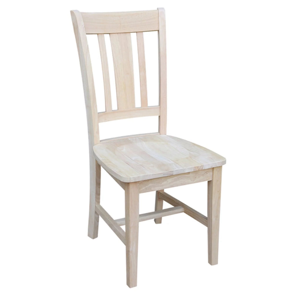 Unfinished Slat Back Dining Chair Set of 2 B6833