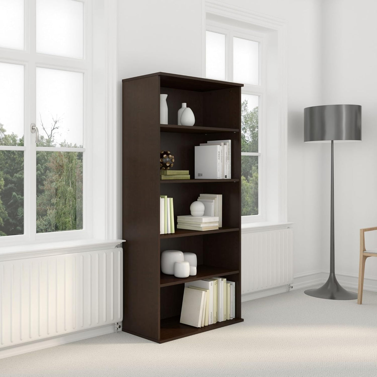 72H 5 Shelf Natural Maple Bookcase L6464