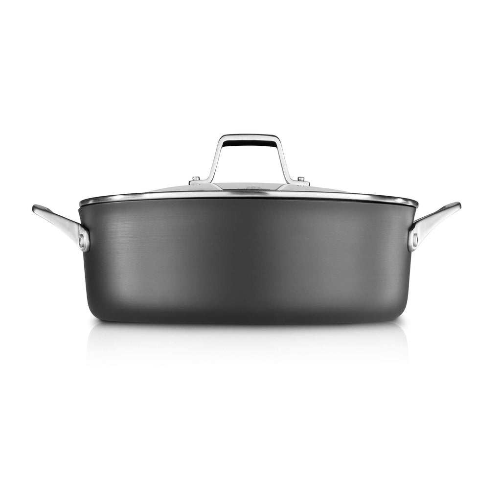 Hard-Anodized Nonstick 7-Quart Sauteuse with Cover L328