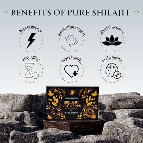 Pure Shilajit Resin Dry Drops, 60 Tablets B39641