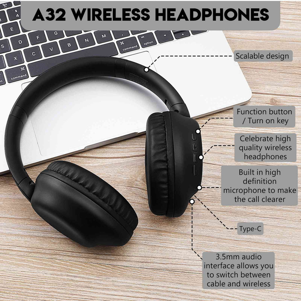 Wireless Bluetooth Over The Ear Headphones with Mic B43516