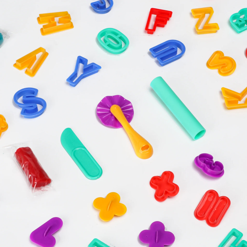 49-Piece Toddler Color Dough Tool Kit with Letters and Numbers I5821