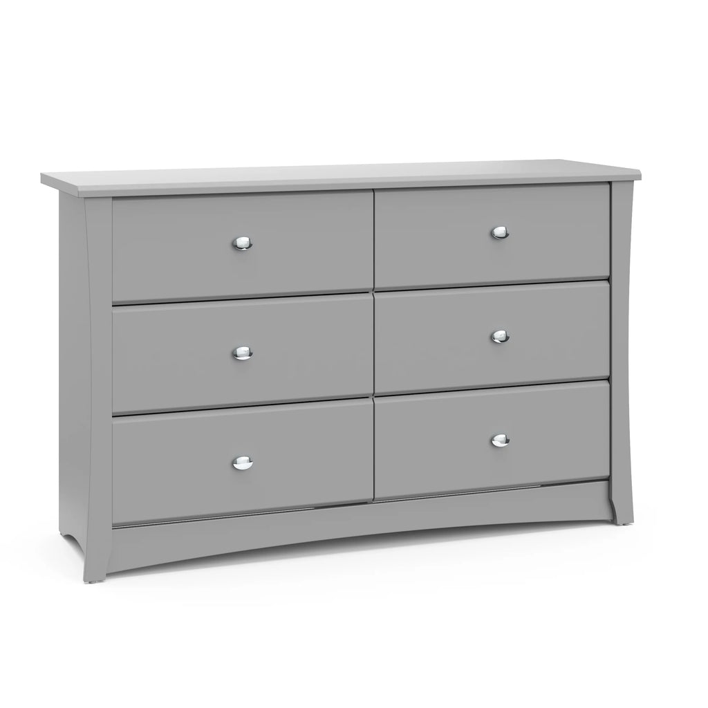 White 6 Drawer Double Dresser X97005