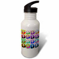 Cartoon Cow Pop Art 21 oz Sports Water Bottle U3274