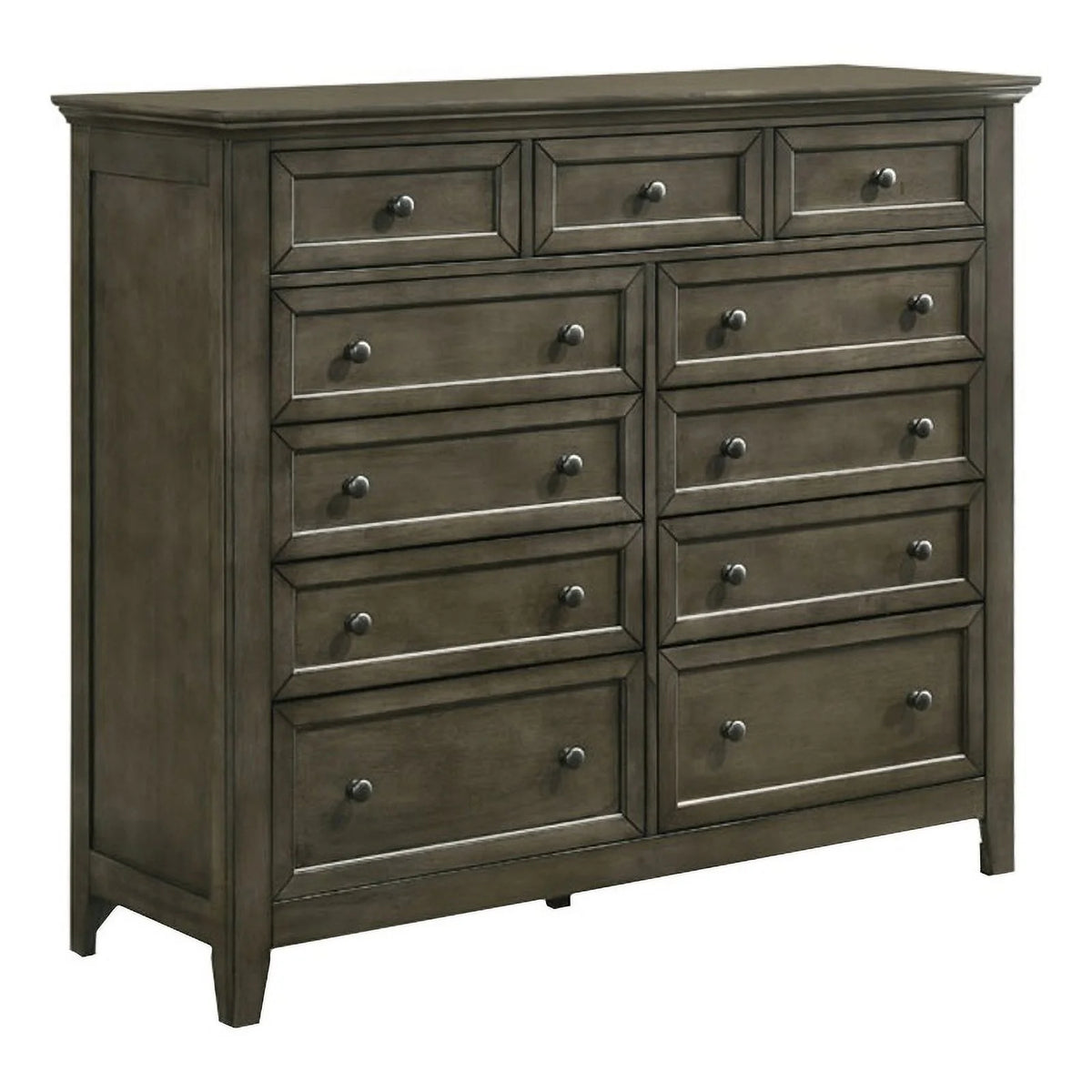 Gray 11-Drawer Wood Gentlemen's Chest T54222