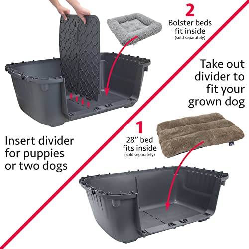 Large Gray Plastic Dog Crate G1562