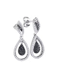 10kt White Gold Diamond Dangle Earrings 1/2 Cttw G693189