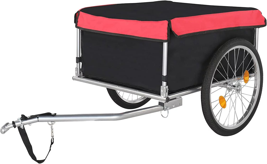 Foldable Bike Cargo Trailer with 20" Wheel & Waterproof Cover Y59059