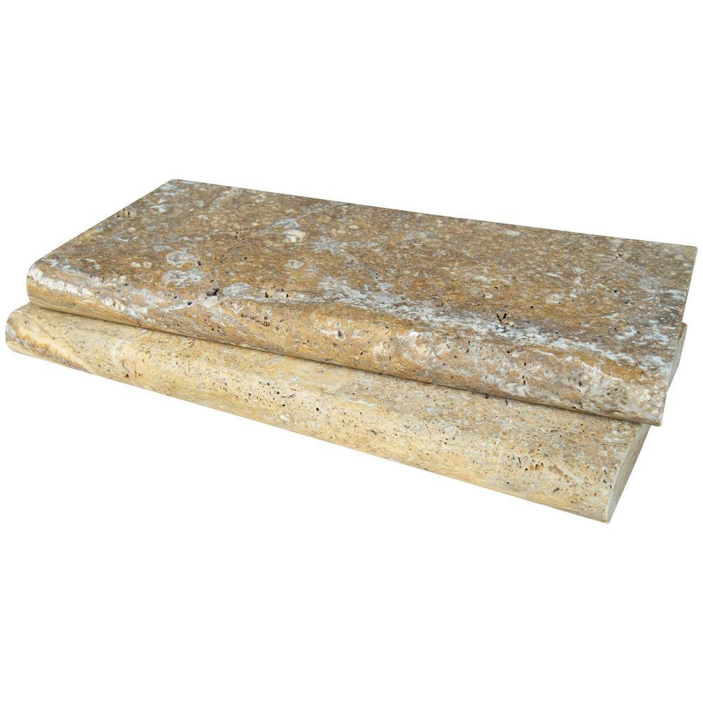 Gold Travertine Pool Coping 15-Pieces 30 Sq. ft. Y3124