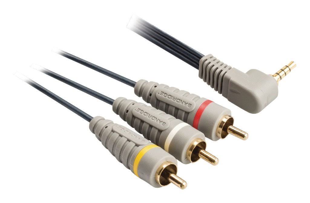 2m 3.5mm 3X RCA Cable Black U67967