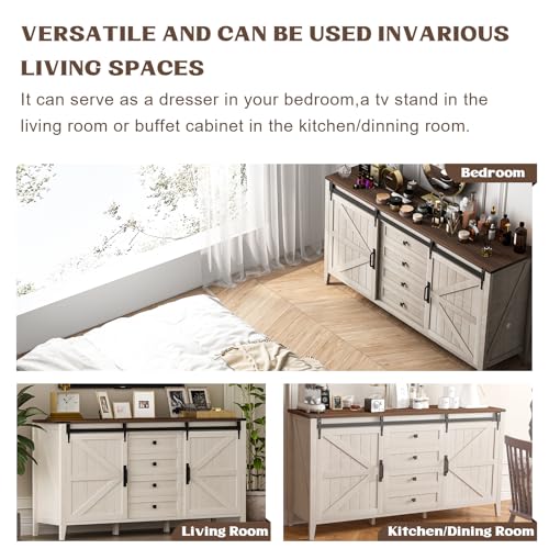White 4 Drawer Wood Dresser C625