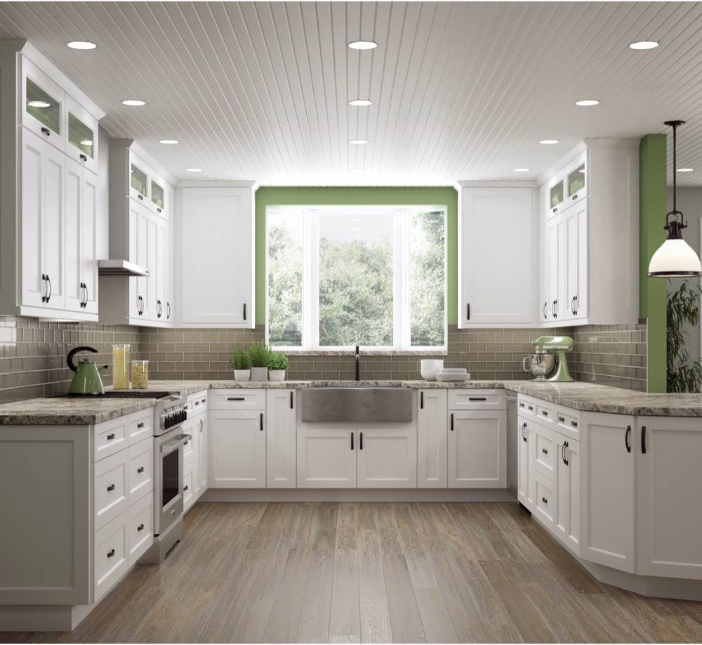 White 2 Doors 2 Shelves Wall Cabinet K95511