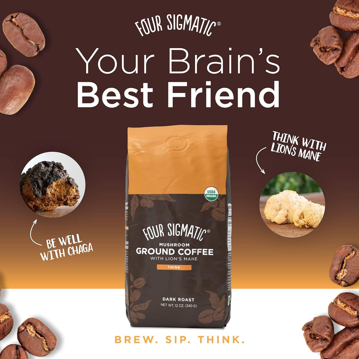 Organic Mushroom Ground Coffee O6513