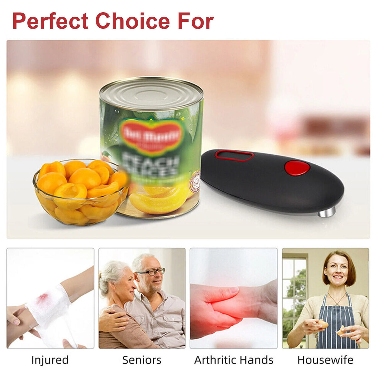 Automatic Electric Can Opener Stainless Steel Q112
