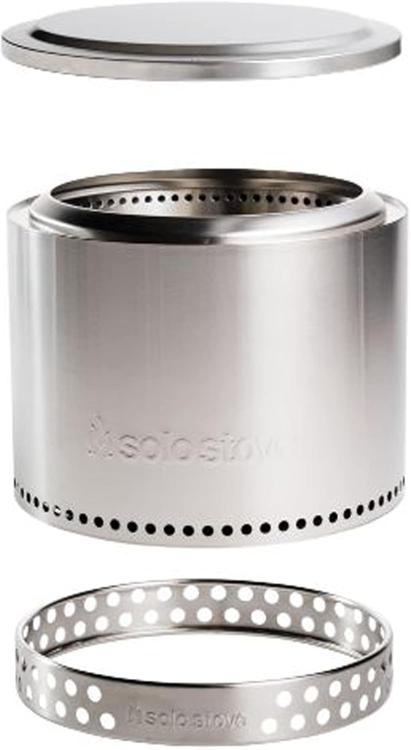 Portable Stainless Steel Wood Burning Fire Pit 19.4x14 Inches Z8845