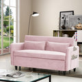 Gray Velvet Convertible Sofa Bed with Pull-Out Bed B387