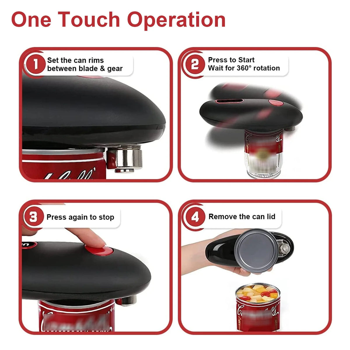 Automatic Electric Can Opener Stainless Steel Q112