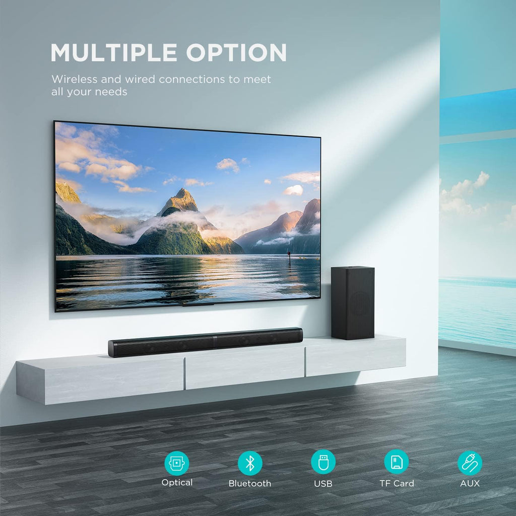 Black 2.1 Channel Sound Bar with Subwoofer X6653