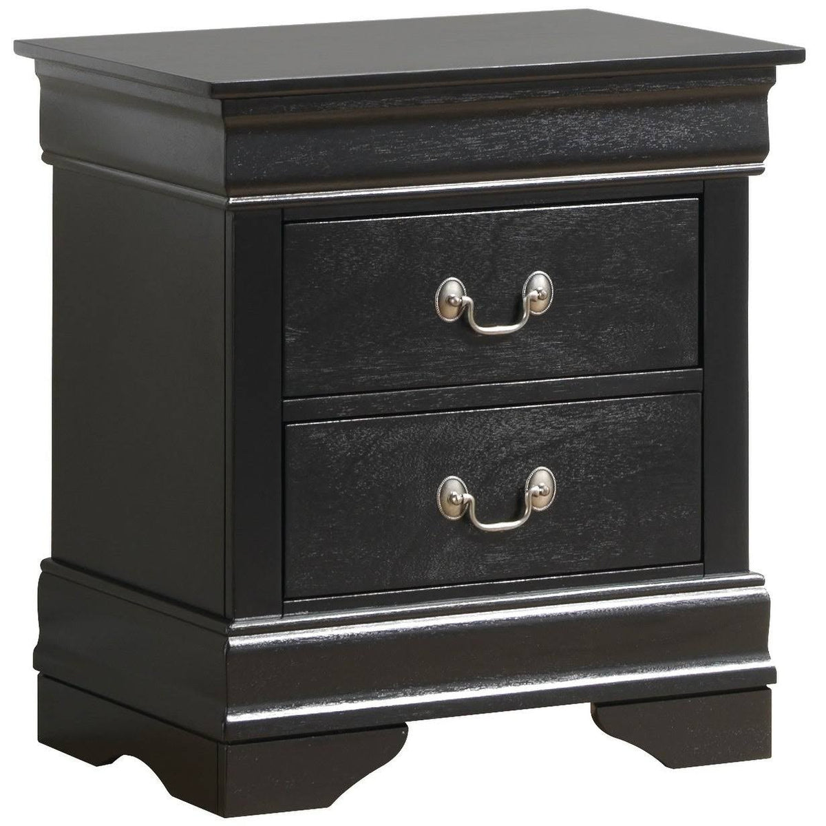 Black 2-Drawer Nightstand J264523