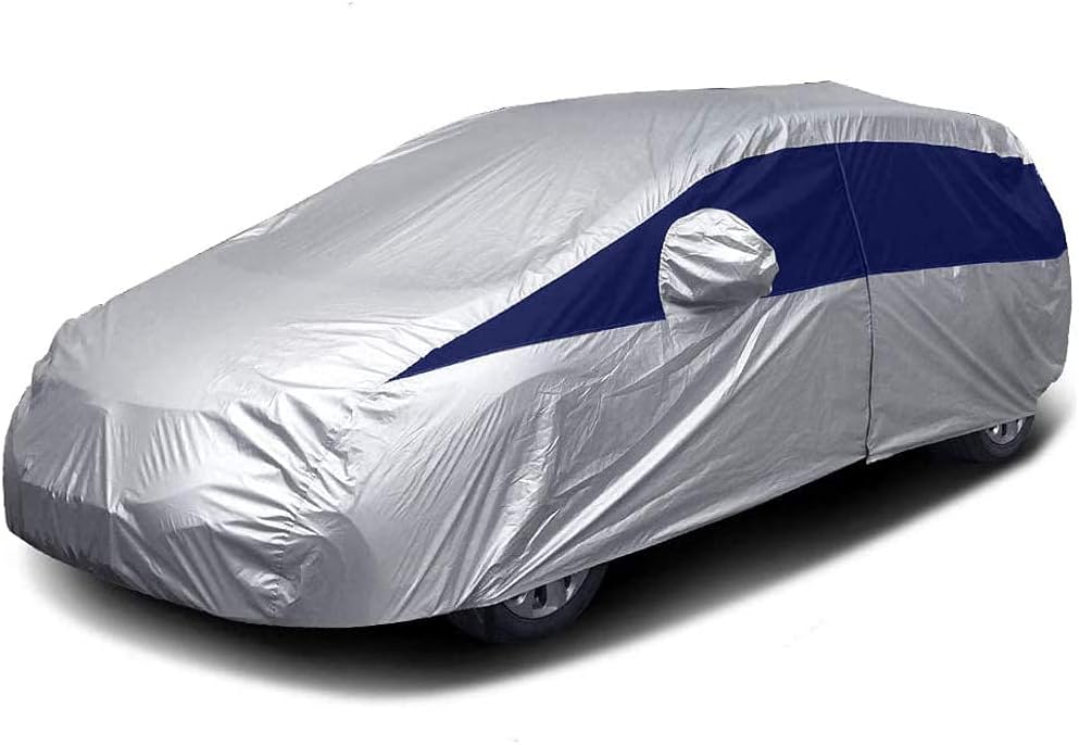 Waterproof UV Protection Poly 210T Car Cover for Compact Sedans 176-185" Pack of 2 S79207