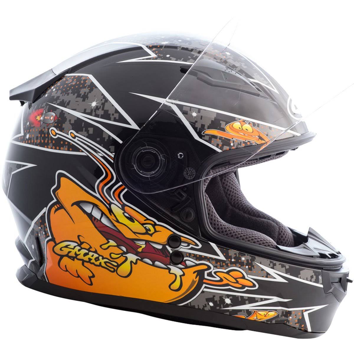 Full Face Alien Helmet Black/Blue R344579