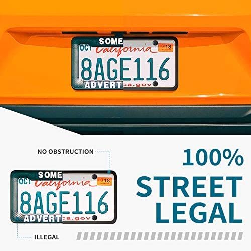 Black Silicone License Plate Frame 2 Pack H923