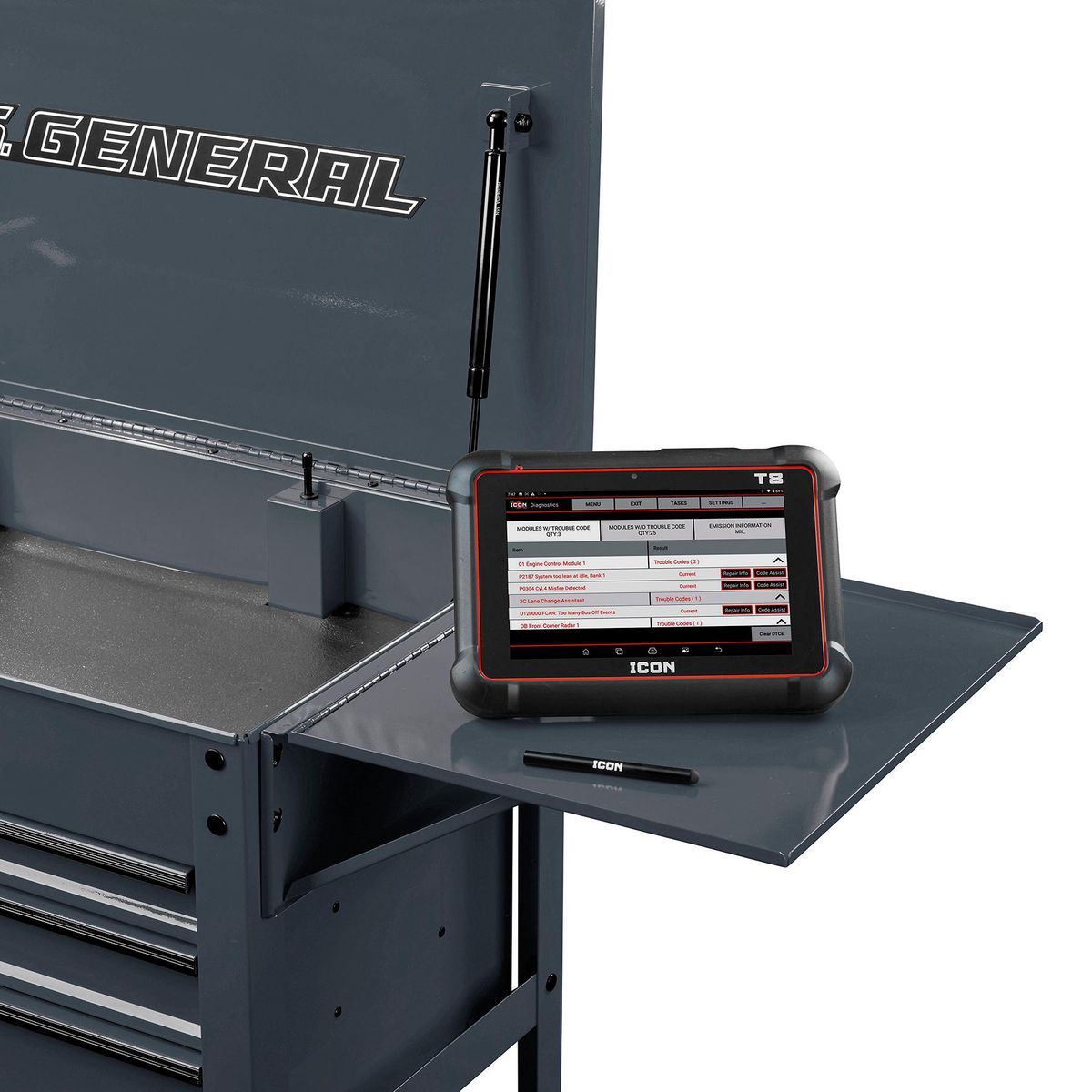 Slate Gray Folding Side Tray T1627