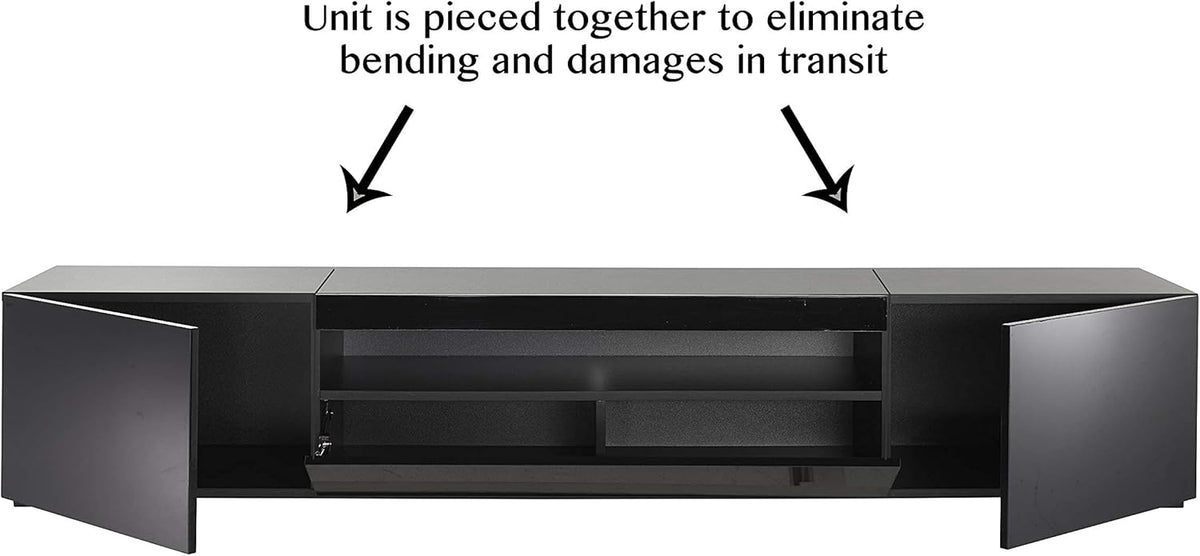 Modern Black Modular TV Cabinet with LED Lights Z5646
