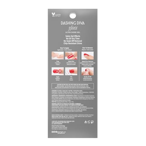 Gloss Nail Strips, 32 Nail Wraps, 1 Prep Pad, 1 Nail File T2469