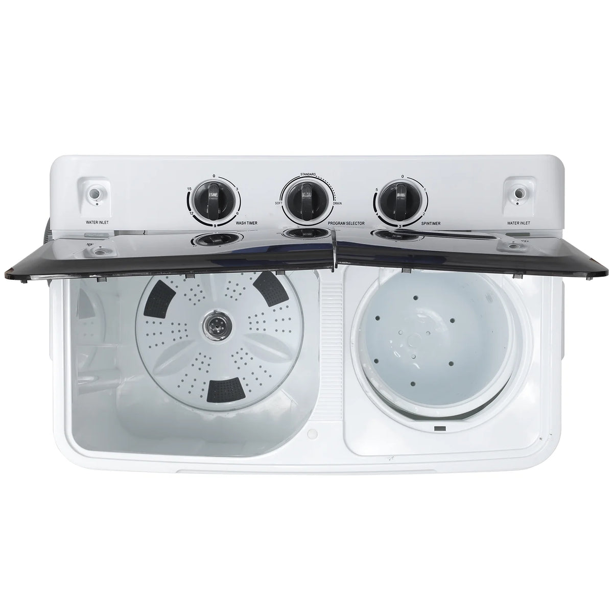 Portable 30LBS Twin Tub Mini Compact Laundry Washer Spinner Combo White Gray P18561