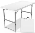 6FT Folding Table with Carrying Handle Portable Plastic R257019