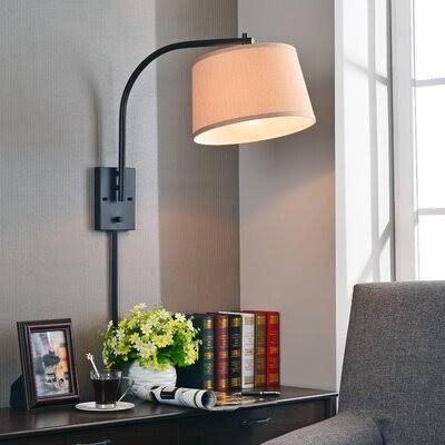 1-Light Plug-In Armed Sconce M6600