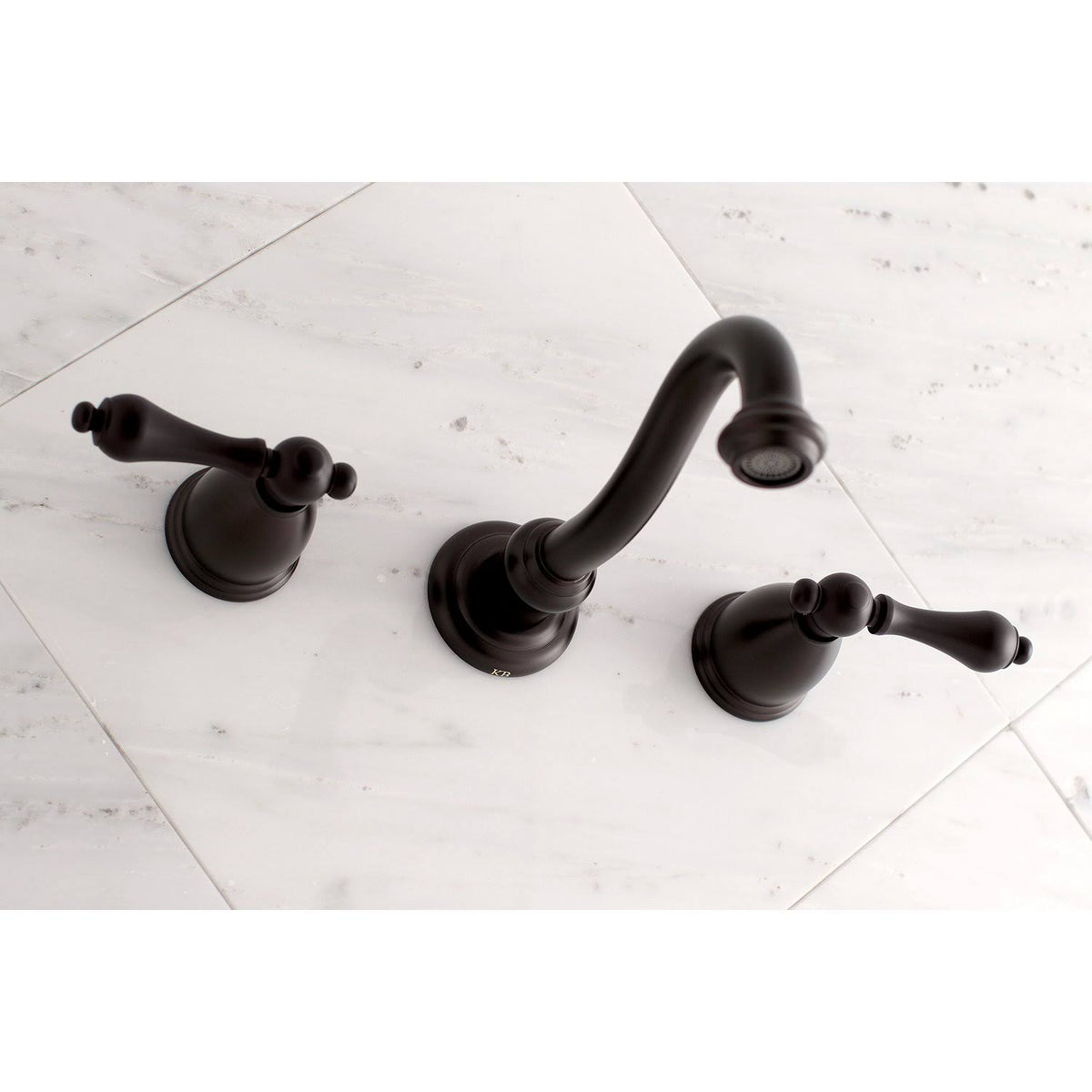 Vintage 2-Handle Wall Mount Bathroom Faucet, Matte Black Q98135