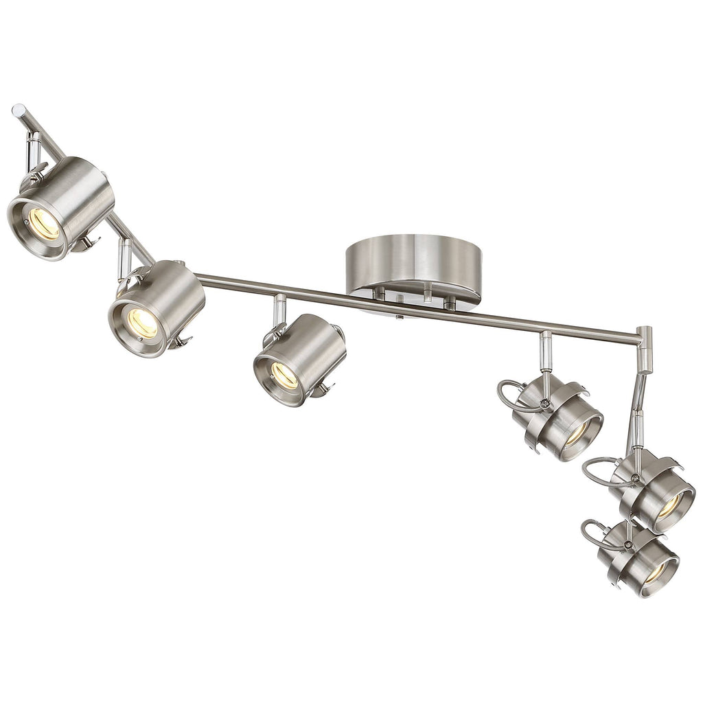 6-Light Satin Nickel LED Track Light U78235