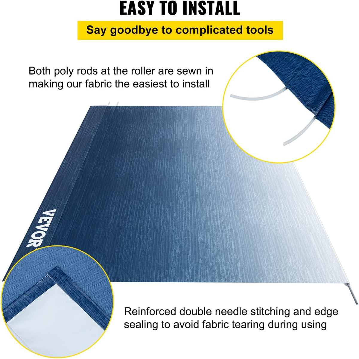 Slate Blue 15oz Vinyl RV Awning Replacement Fabric R4720