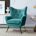 Blue Velvet Wingback Chair D202