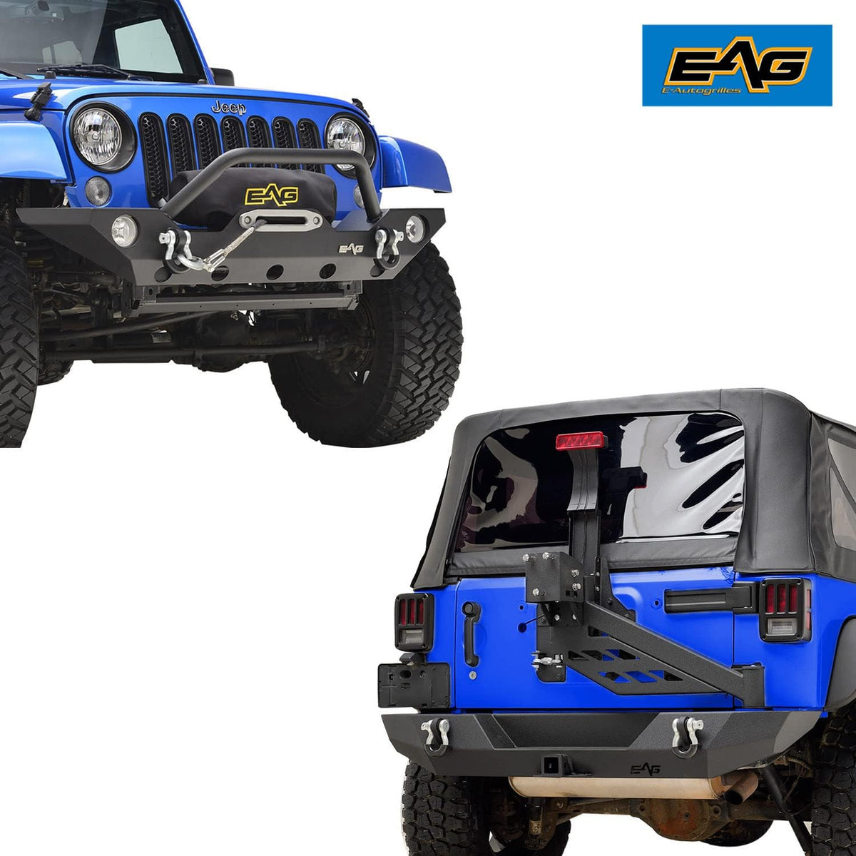 Steel Front and Rear Bumper Combo with Tire Carrier D515868